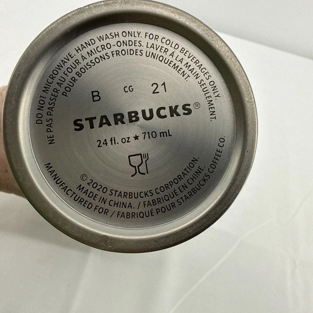Starbucks Stainless Steel 2020 Holiday Holly Berry 24 oz. Tumbler Christmas